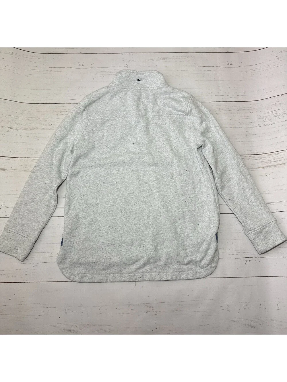 Vineyard Vines Heathered Pouch Pocket Shep Shirt 1/4 Zip Pullover Sweatshirt MED